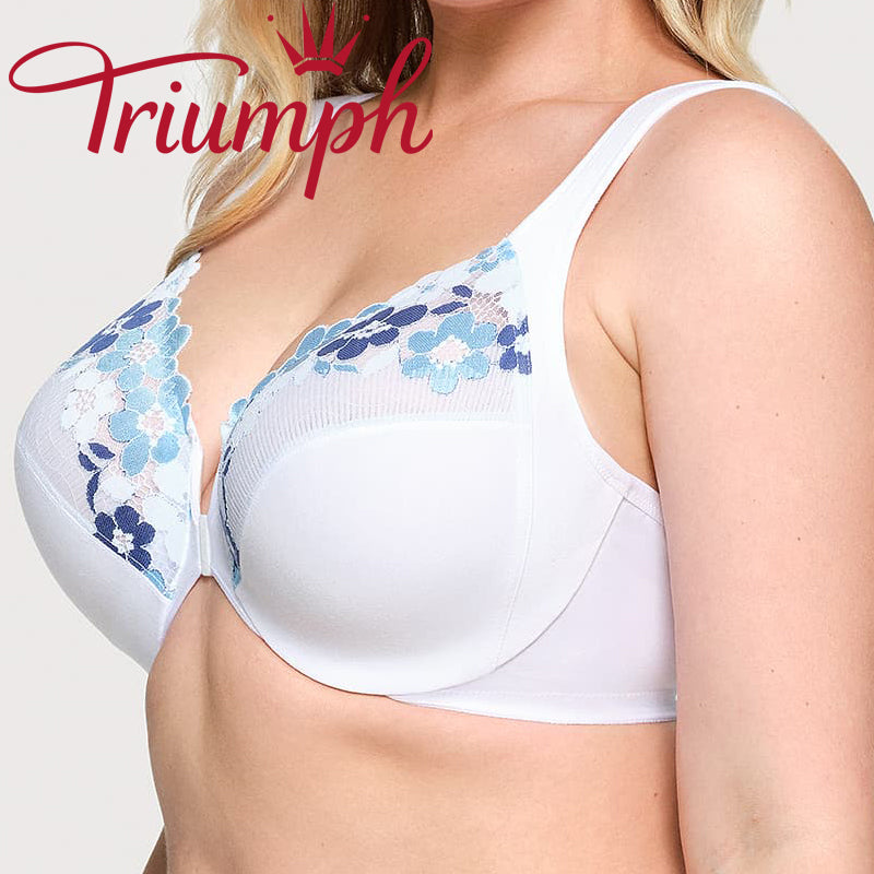 👙TRIUMPH – [3 kusy.]🔥2025 Bavlnená podprsenka s predným zapínaním