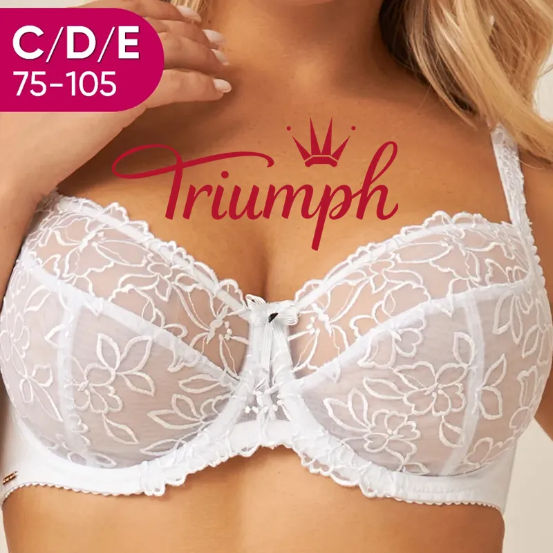 💖Triumph® 4-balenie ✨Priehľadná podprsenka bez peny pre veľké prsia