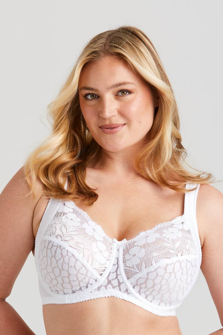 💖Σετ 4 τεμαχίων Triumph, νέο σουτιέν push-up από βαμβάκι χωρίς ραφές με patchwork από δαντέλα με λουλούδια🔥